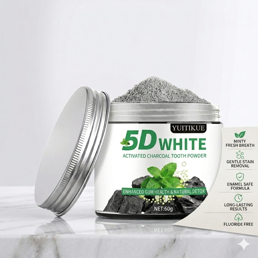 Activated Charcoal Teeth Whitening Powder Natural Deep Clean Coffee Stain Remover