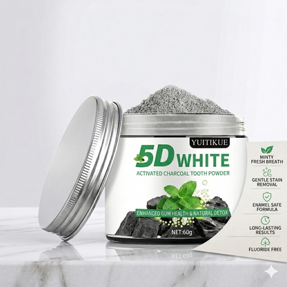 Activated Charcoal Teeth Whitening Powder Natural Deep Clean Coffee Stain Remover