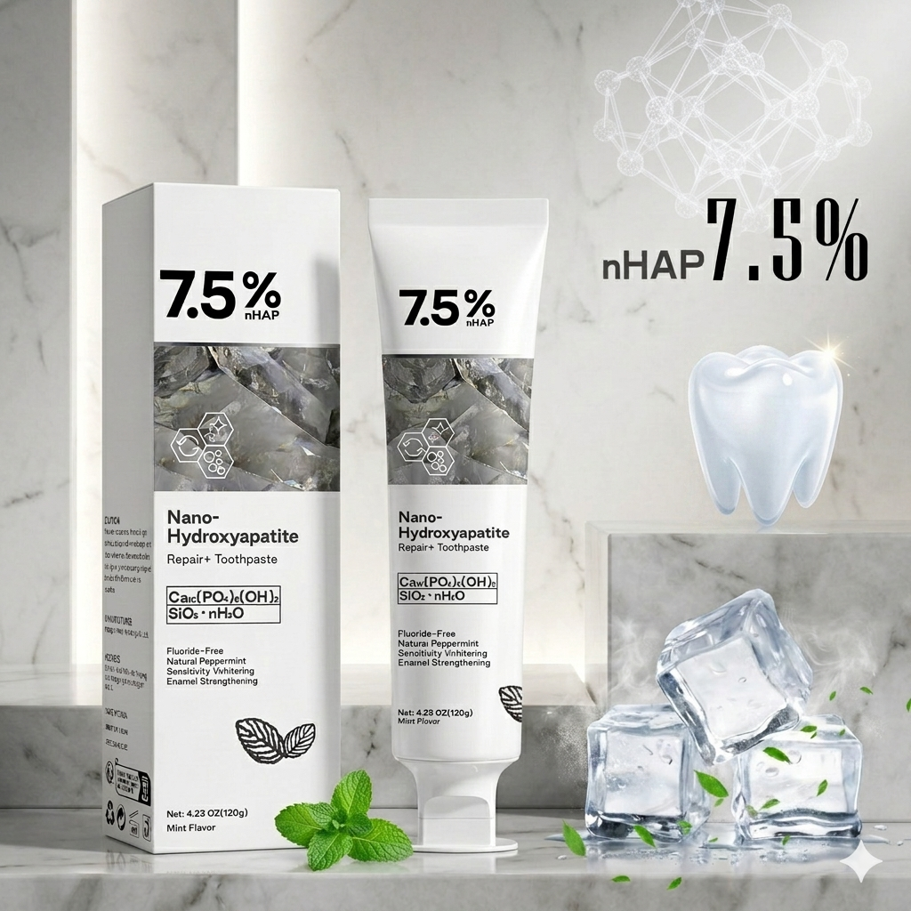 Hydroxyapatite Toothpaste Natural Fluoride Free Remineralizing Whitening Toothpaste