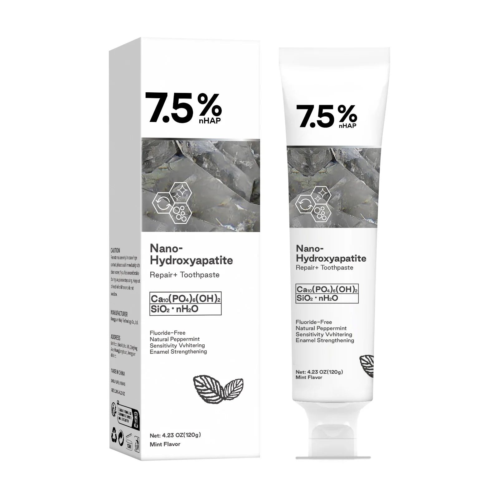 Hydroxyapatite Toothpaste Natural Fluoride Free Remineralizing Whitening Toothpaste