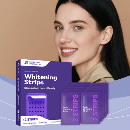 Natural Purple Teeth Whitening Strips Sensitive Teeth No Sensitivity PAP Formula