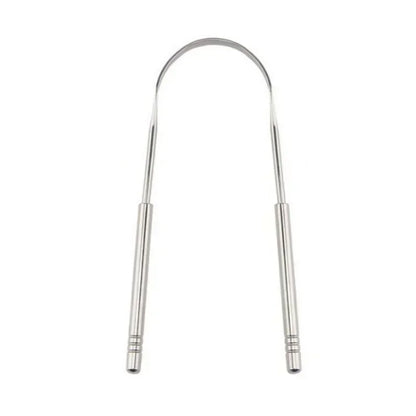 Stainless Steel Tongue Scraper Kit Fresh Breath Oral Hygiene Natural Cleaner
